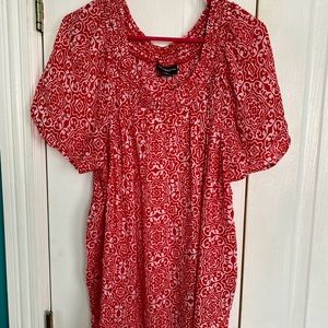 Beautiful 3x Red and White Liz Claiborne top
